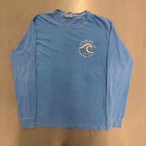 Comfort Colors Avalon Surf Co Catalina Island Blue Long Sleeve Graphic Tee Small